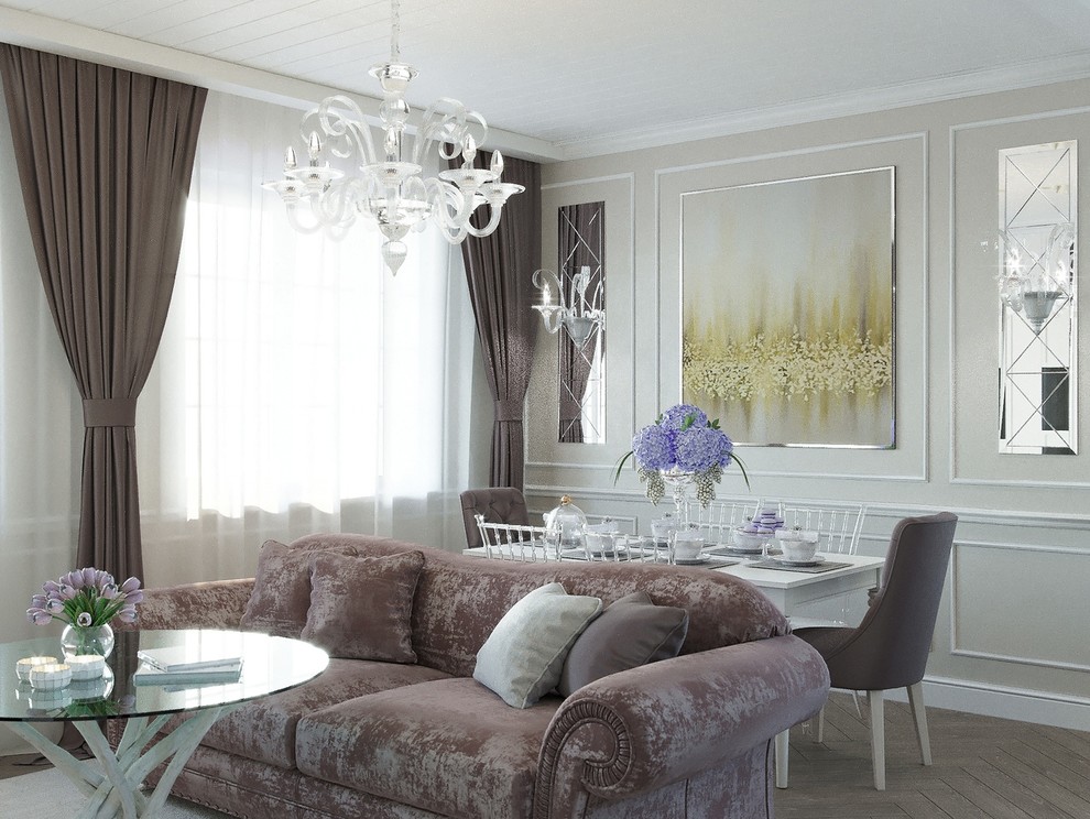 Дизайн интерьера кухни-гостиной, Воронеж