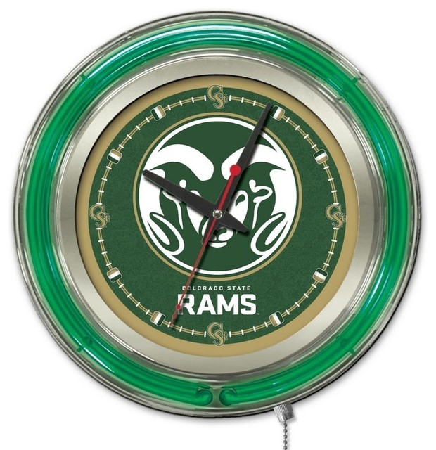 Colorado State Neon Clock Contemporary Wall Clocks by Holland Bar