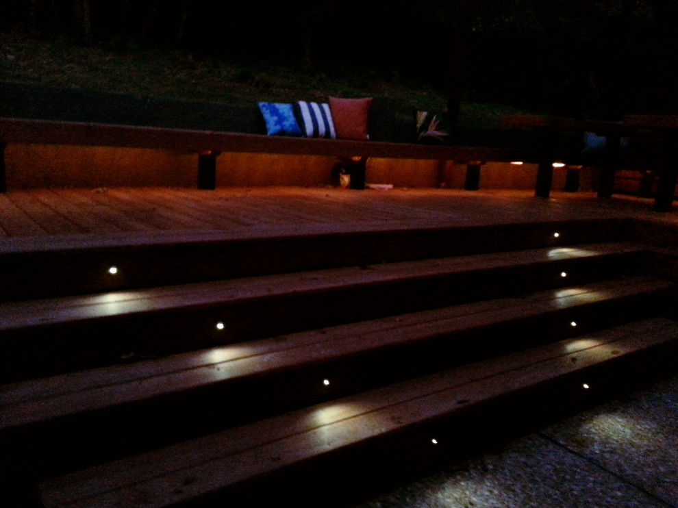 Deck - large backyard deck idea with a pergola