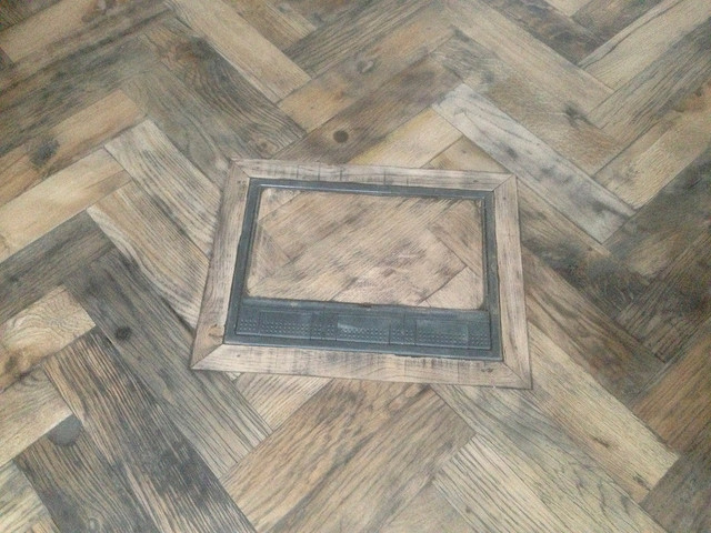 Herringbone Parquet contemporary-living-room