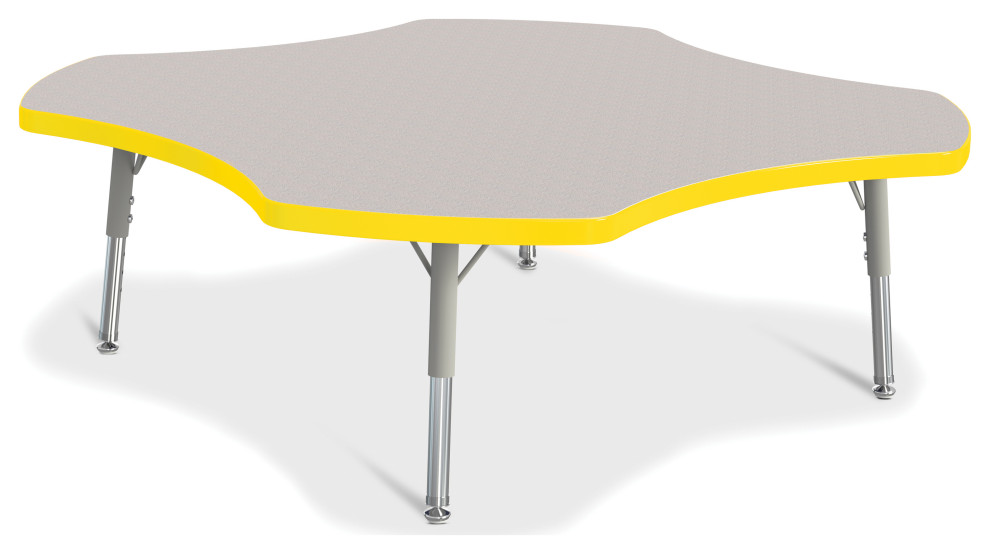 Berries Four Leaf Activity Table, T-height - Gray/Yellow/Gray