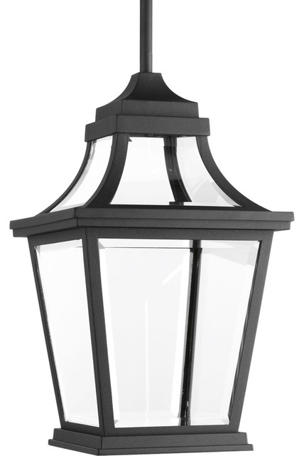 1-Light Hanging Lantern With Ac LED Module, Black