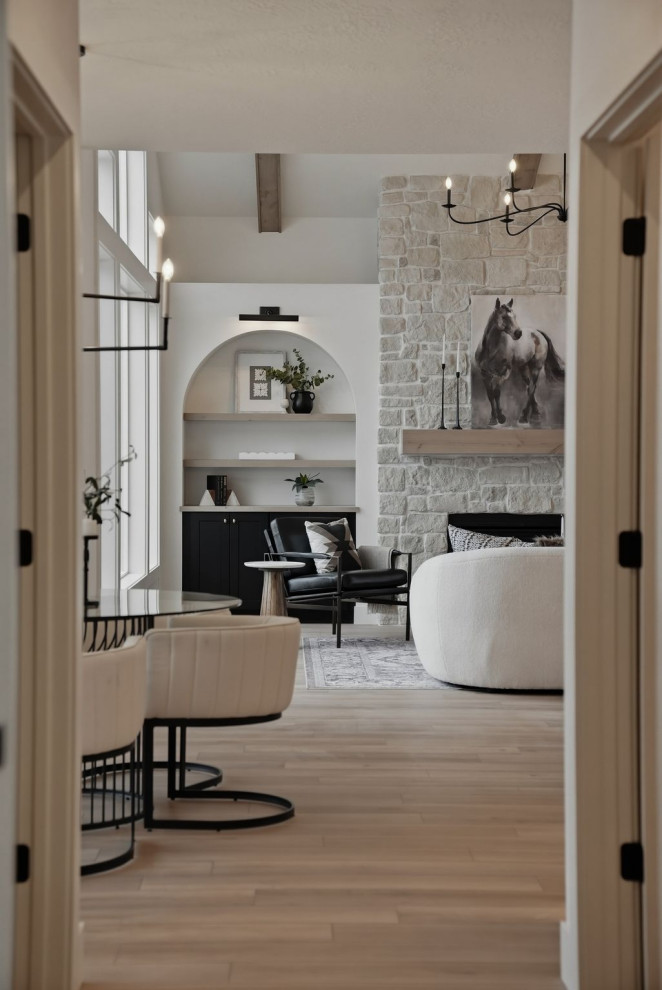 Living room - cottage living room idea in Seattle
