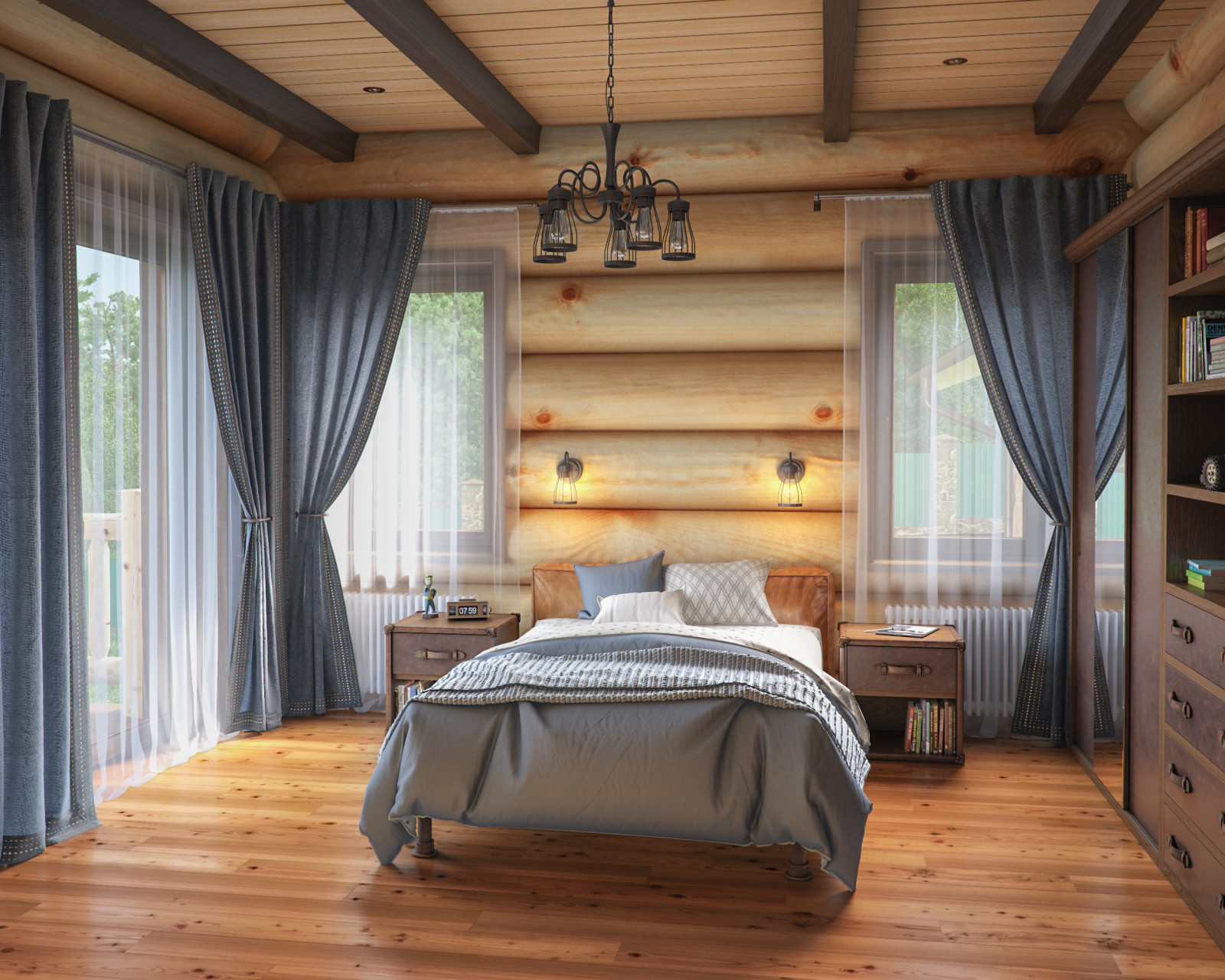 Дизайн интерьера деревянного дома