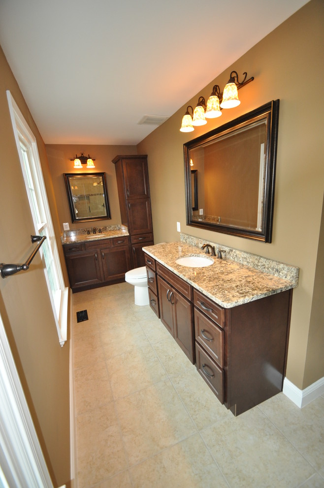 Example of a transitional bathroom design in Baltimore
