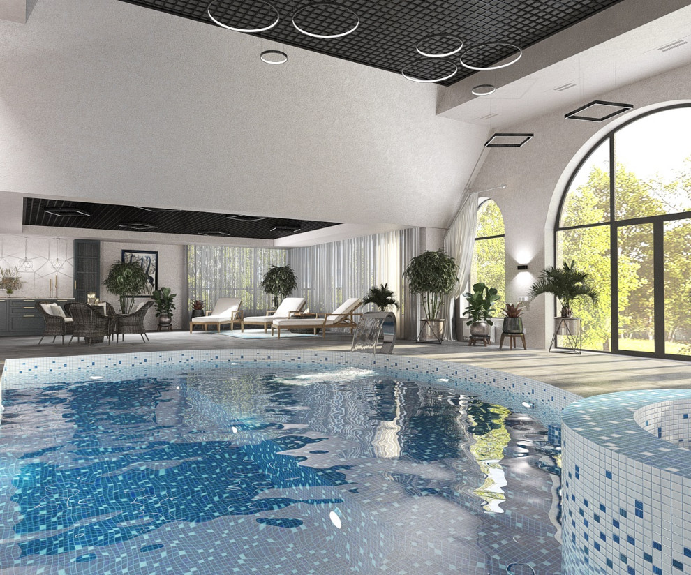 Дизайн-проект  бассейна в современном стиле