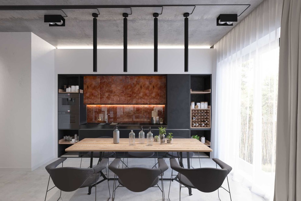 Интерьер в стиле лофт для ЖК "Level"