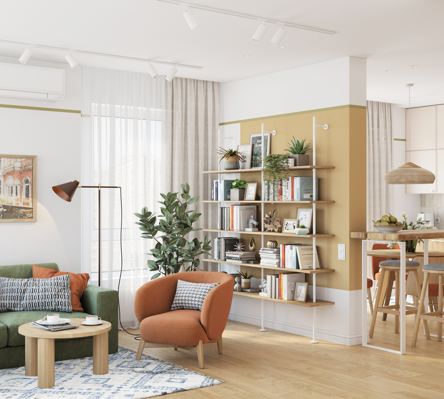 Уголок для чтения в гостиной