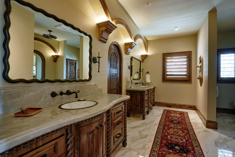 Custom vanities and arches with night light
