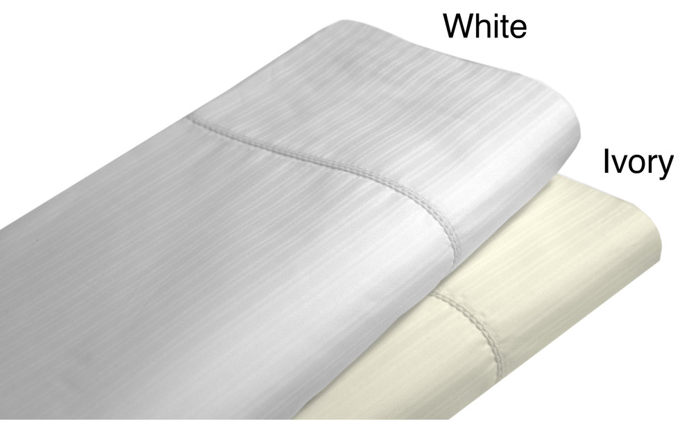 Dobby Stripe Egyptian Cotton 475 Thread Count Hemstitched Deep Pocket Sheet Set
