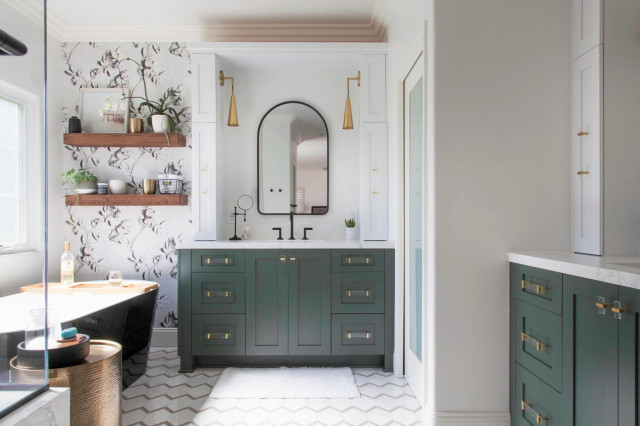 Modern Farmhouse Bathroom Nod to Nature farmhouse-bathroom