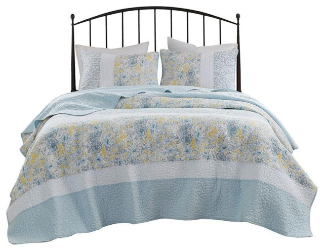 100% Cotton Printed Coverlet Set