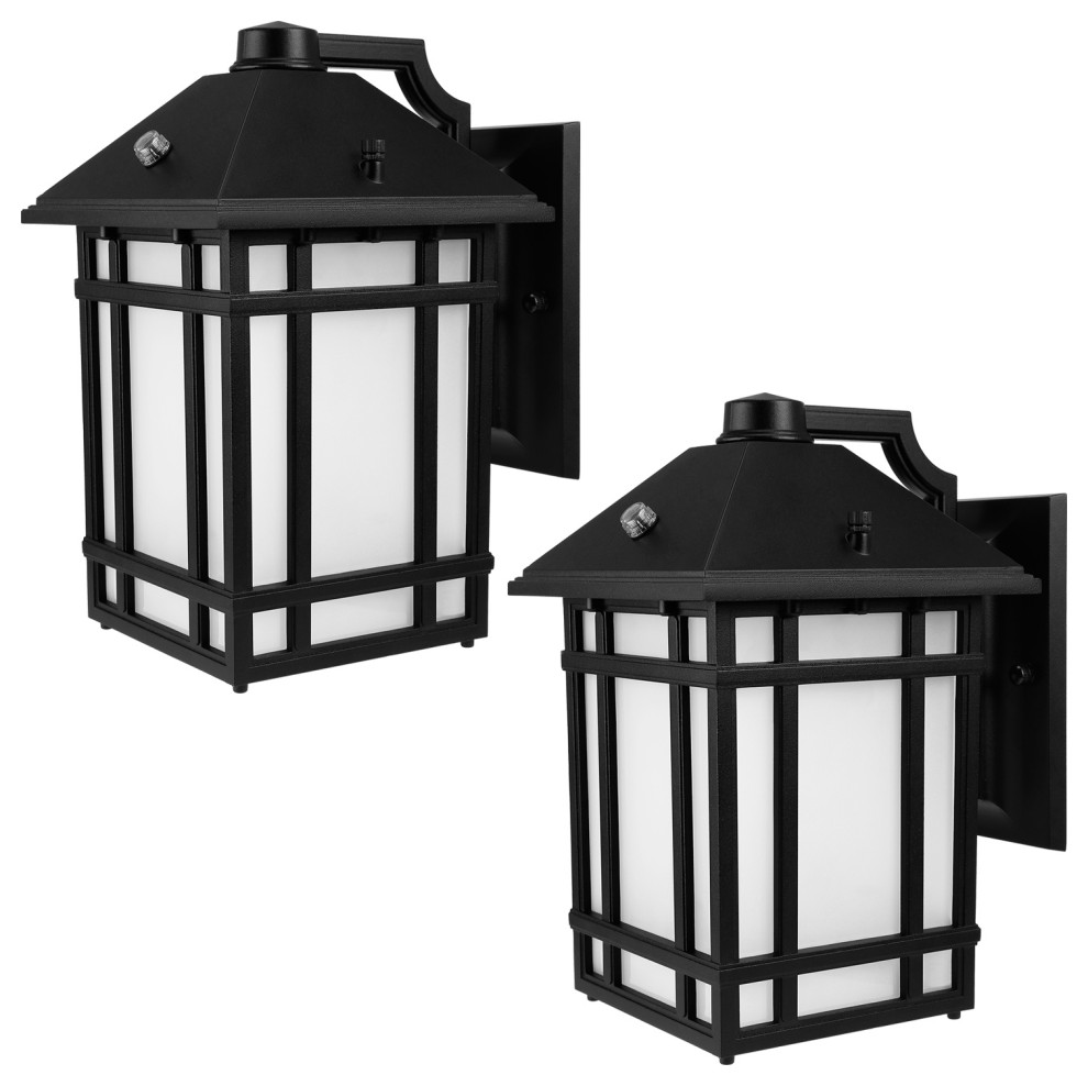2Pack Dusk to Dawn Outdoor Wall Lights, ETL & ES Listed, 3000K Warm White Craftsman Outdoor