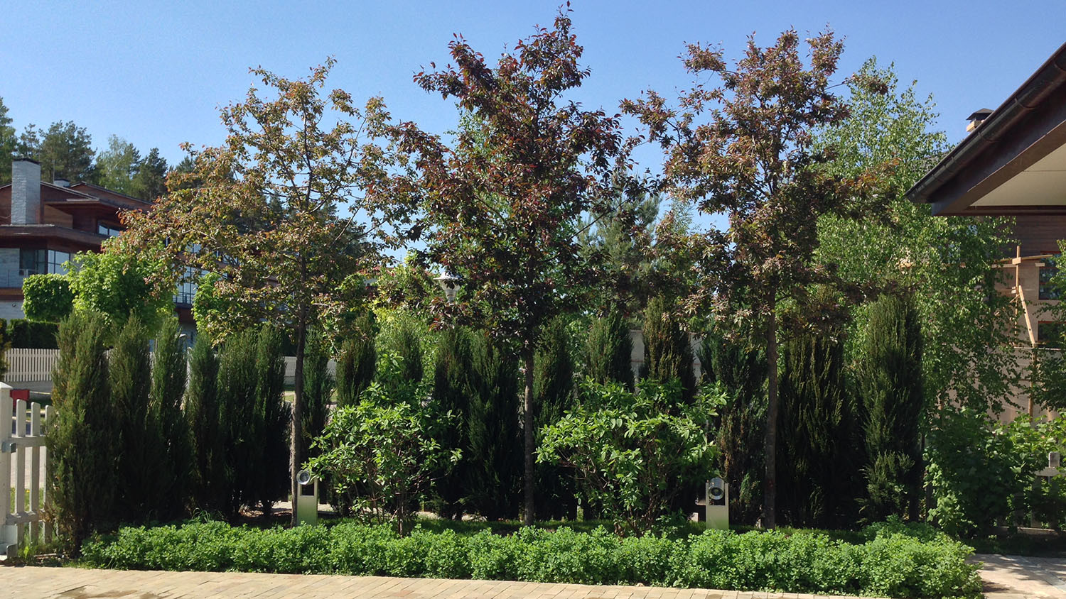 Современный сад в КП "Бенелюкс" вилла 1