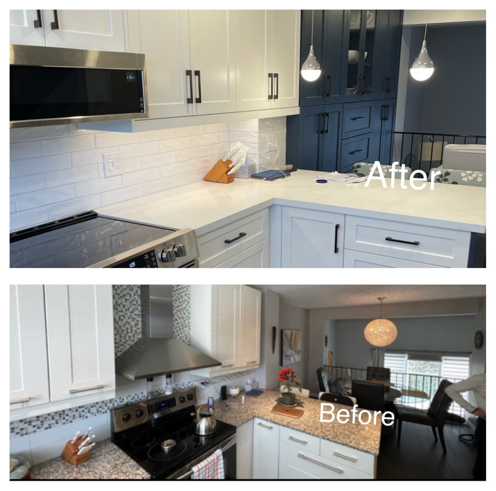 Lakeshore kitchen in Oakville townhouse