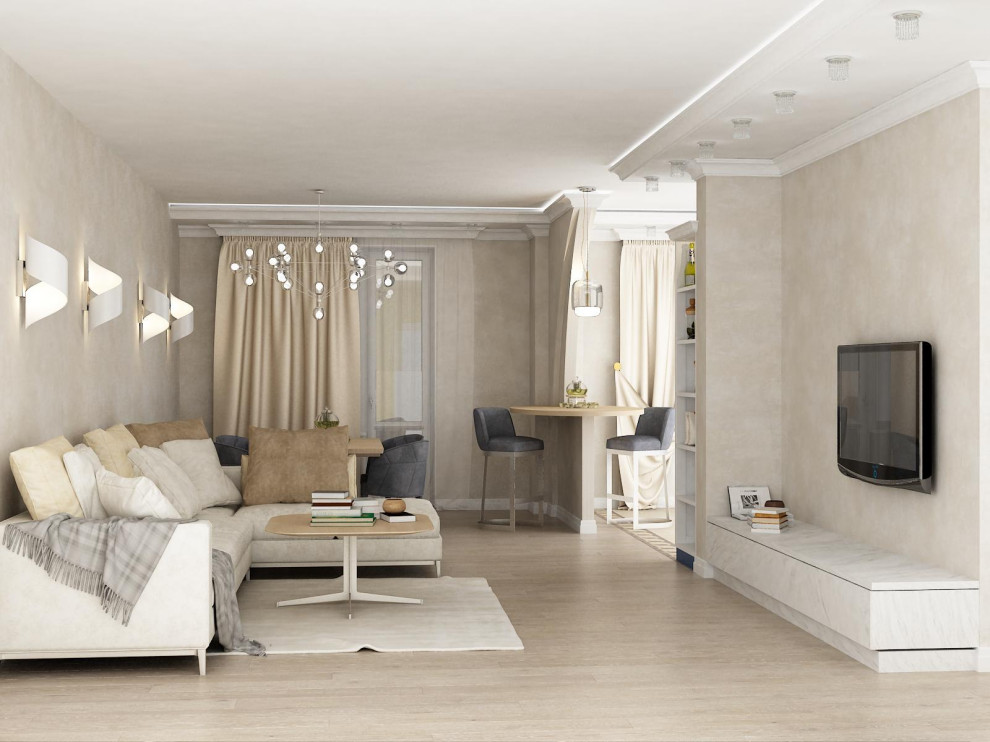 Дизайн интерьера трехкомнатной квартиры