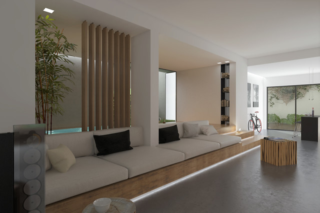 VILLA PARCO DI VEIO modern-heimkino