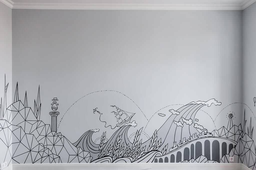 Роспись стен детской комнаты