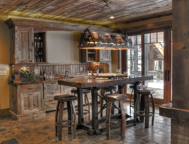 Bay Lake Project - Rustic - Home Bar - Minneapolis - by Big Wood Timber ...
