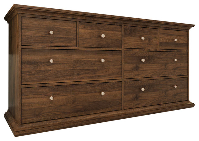 Tvilum Sonoma 8 Drawer Double Dresser In Walnut Traditional
