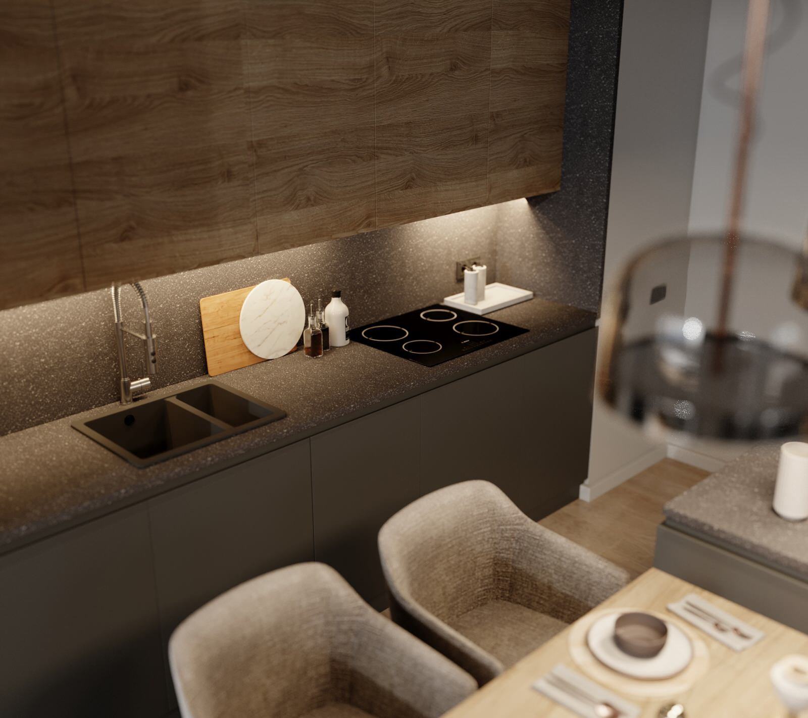 Визализация рабочей зоны кухни