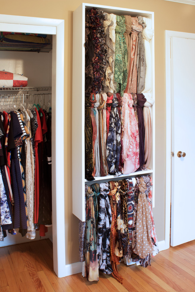 Home design - small transitional women's carpeted home design idea in New York
