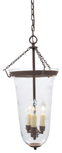 Large Elongated Bell Jar Lantern With Star Gl Large Elongated Bell Jar Lantern With Star Gl