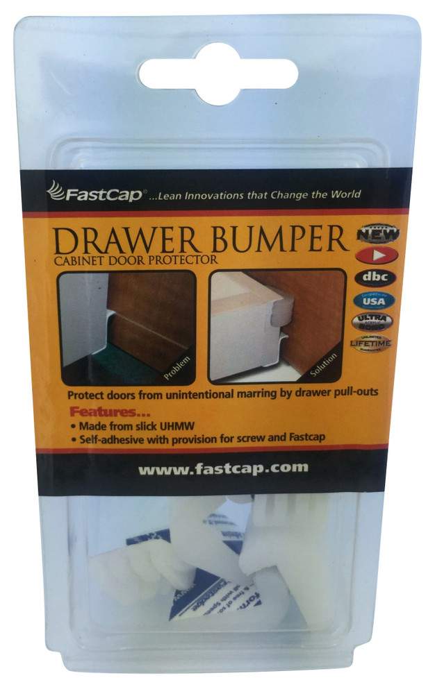 FastCap Drawer Bumpers for RollOut/PullOut Drawers, 10 Pack Traditional And Drawer