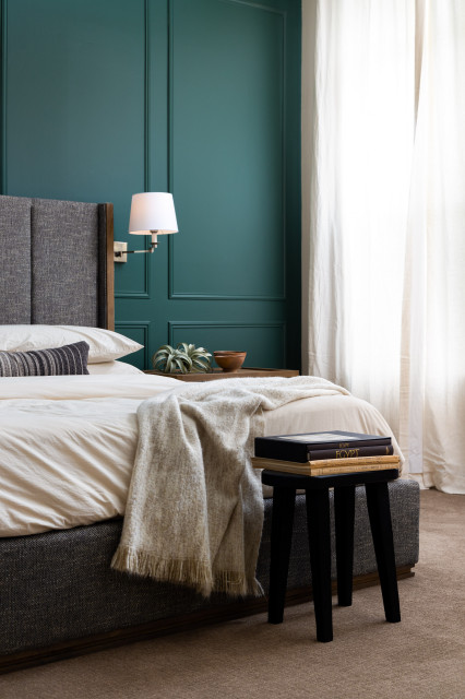 Global Modern Desert scandinavian-bedroom