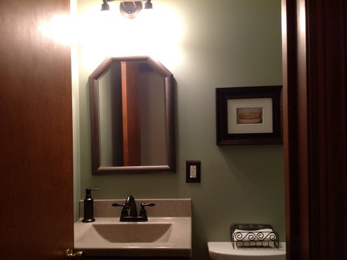 Bathroom Light Not Centered Over Sink need your opinion! Bathroom Light Not Centered Over Sink need your opinion!