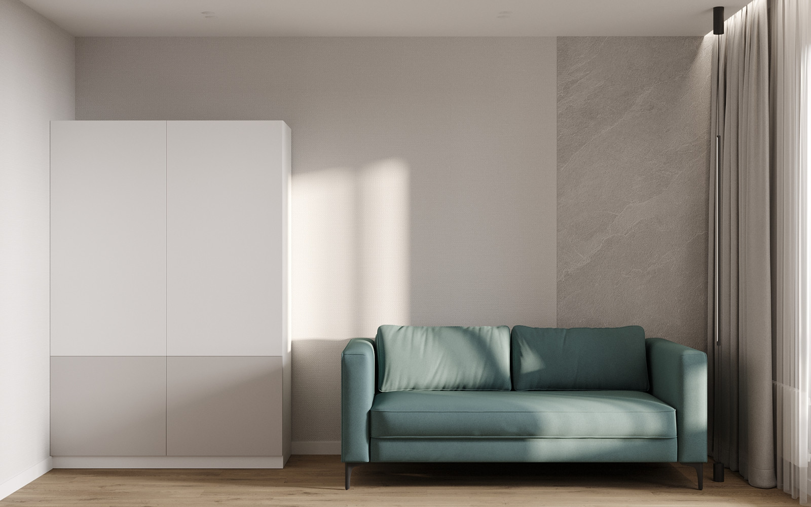 ЖК «Ultra City», квартира в стиле современный минимализм в теплой светлой гамме