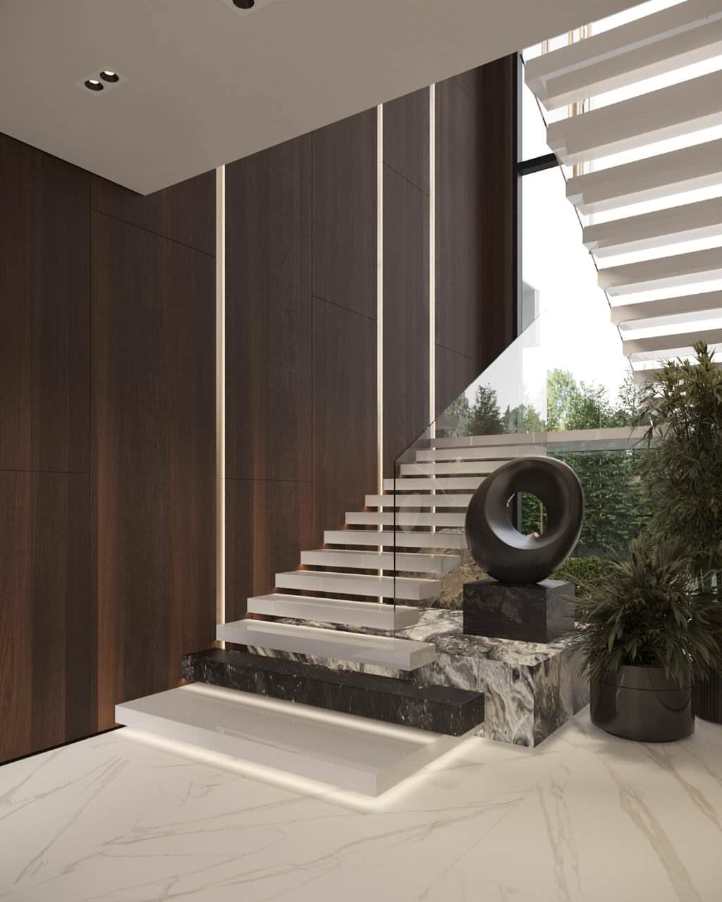 Холл дома в Подмосковье