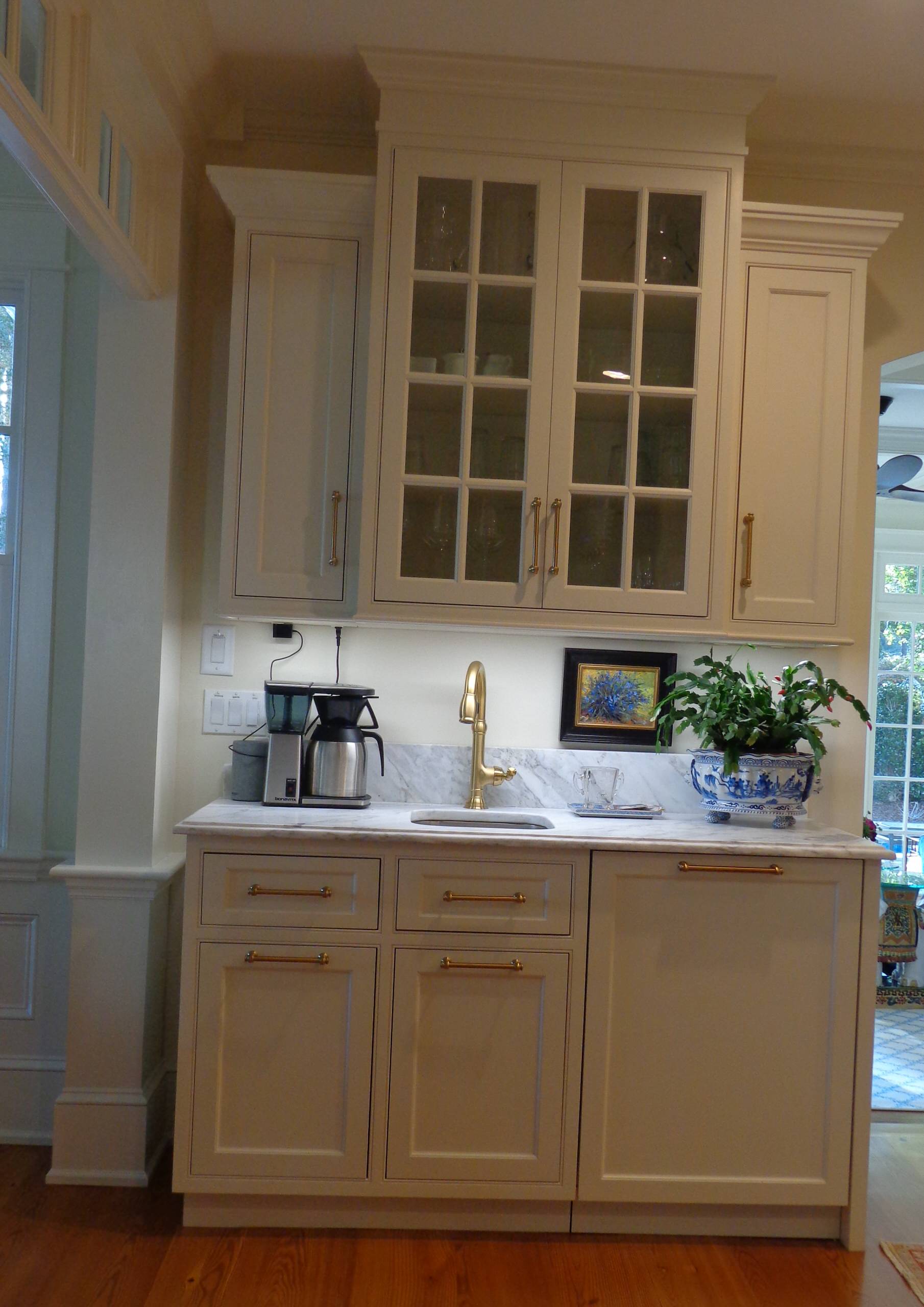 Painted Beaded Inset Kitchen Cabinets