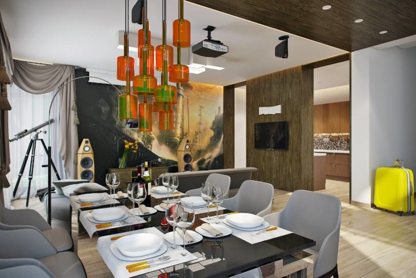 Интерьер загородного дома в Подмосковье.