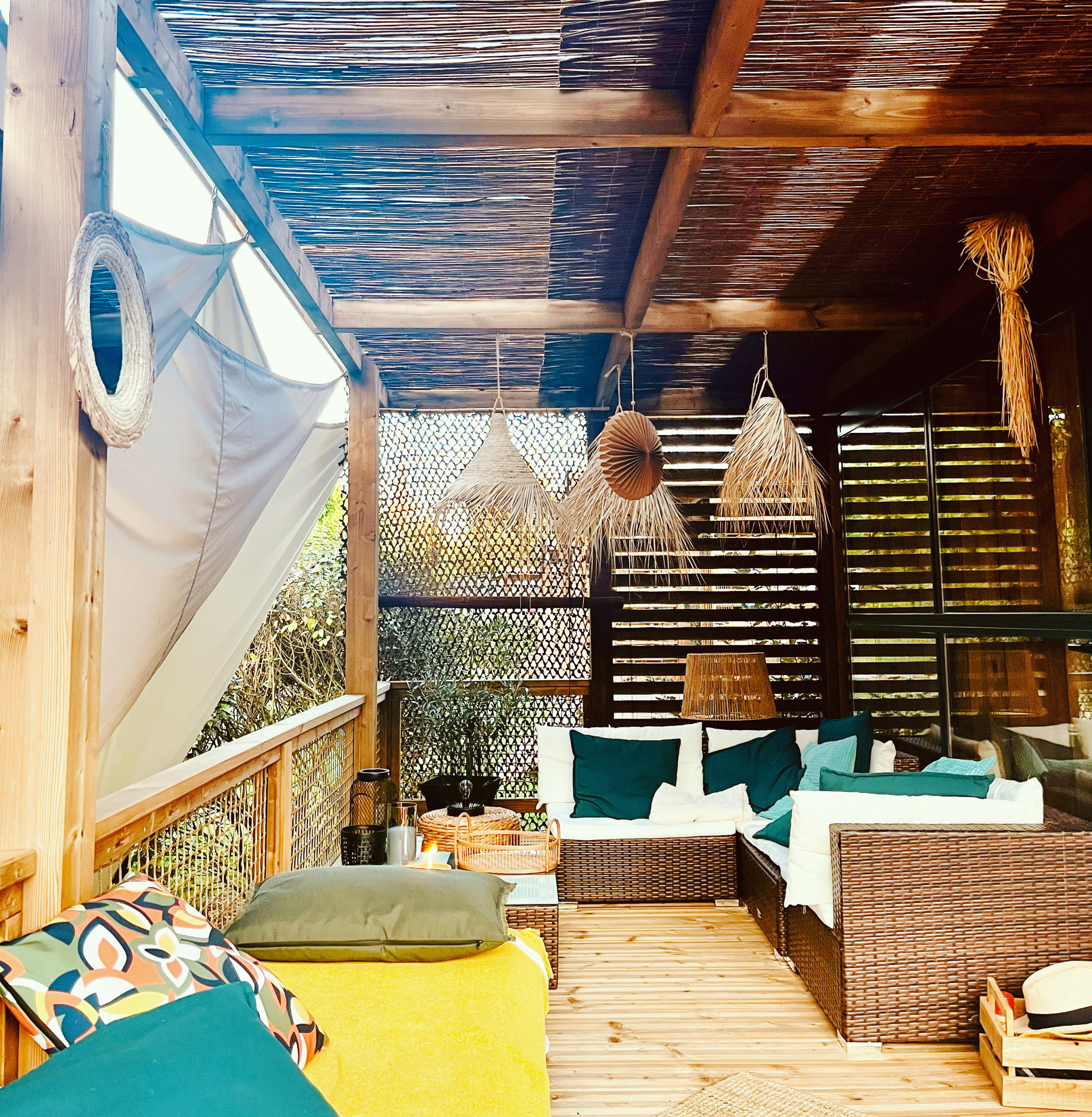 Aménagement extérieur & terrasse Chalet bois - Landes