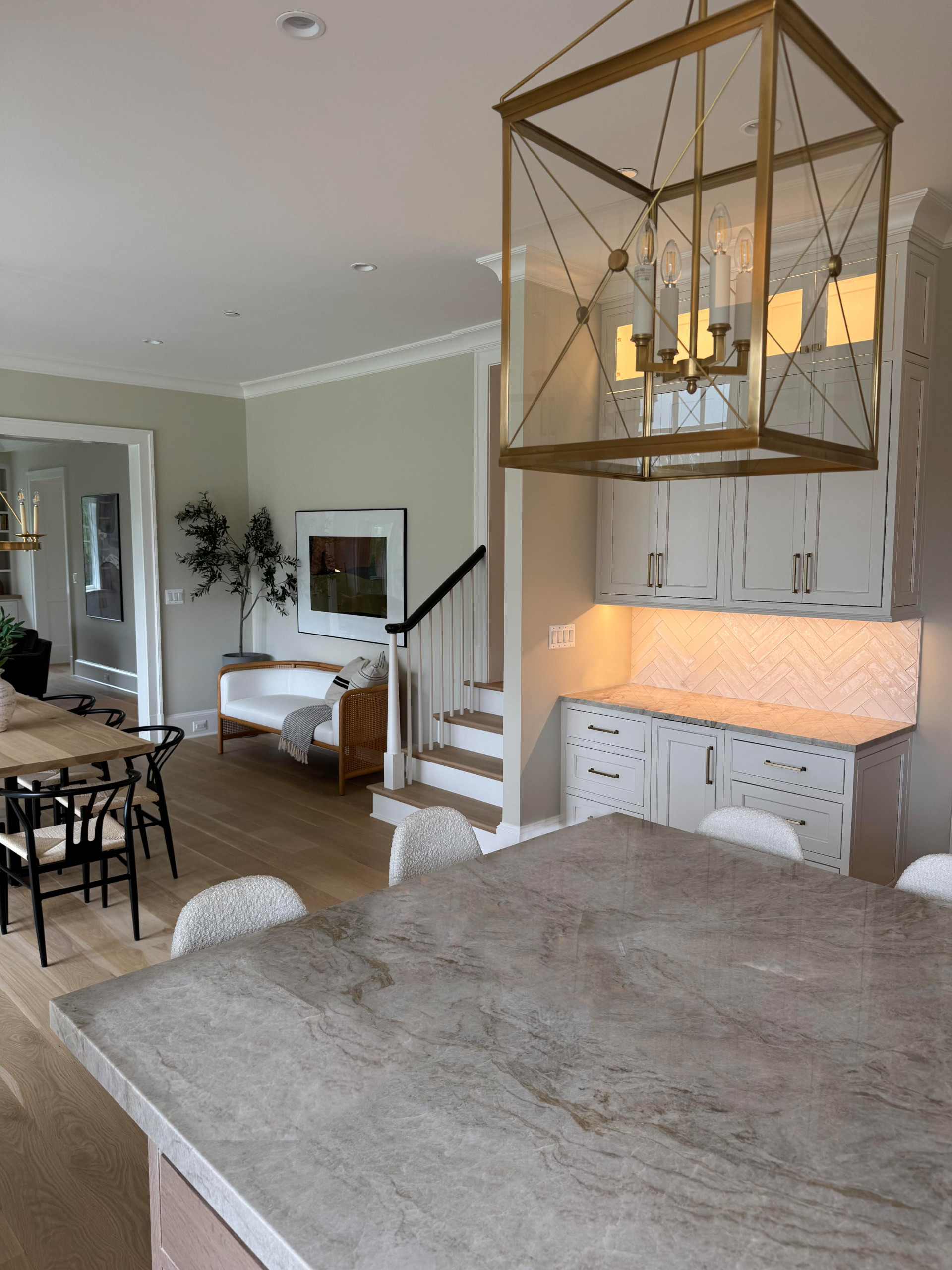 138_Elegant Double Bullnose Entry Stair, Bethesda, MD 20814