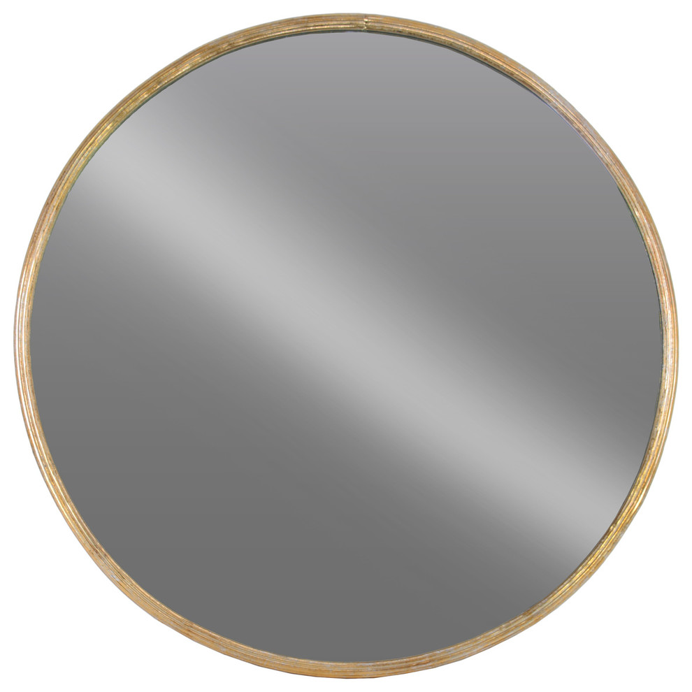 Metal Mirror Tarnished Transitional Wall Mirrors by