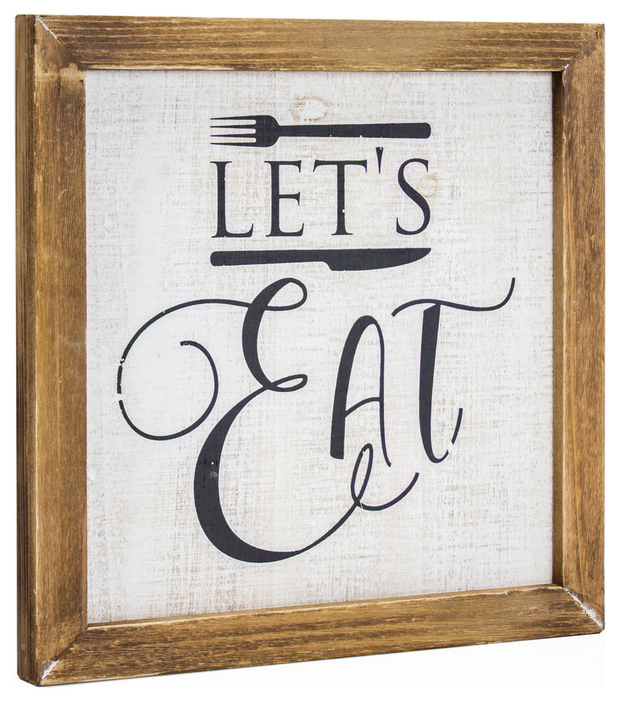 Wooden Sign,EAT Letters  Wood Kitchen Decor Great Gifts Sign Stand Decoration