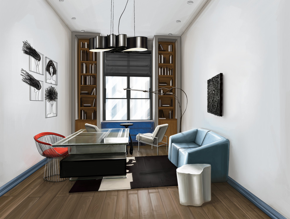 Проект "Лед тронулся" (Квартира в Москве на Молочном переулке, д.1, 280 кв.м.)