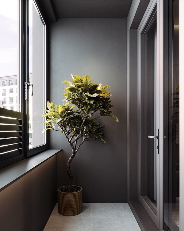 Акцентная стена фактурной штукатуркой под кирпич в сочетании с матовыми стенами