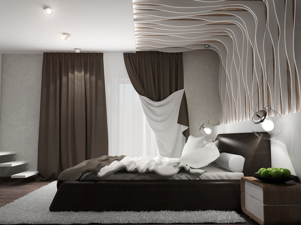 Спальня в ЭКО СТИЛЕ в частном доме