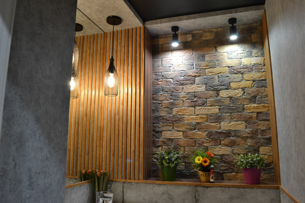 Санузел в стиле ЛОФТ