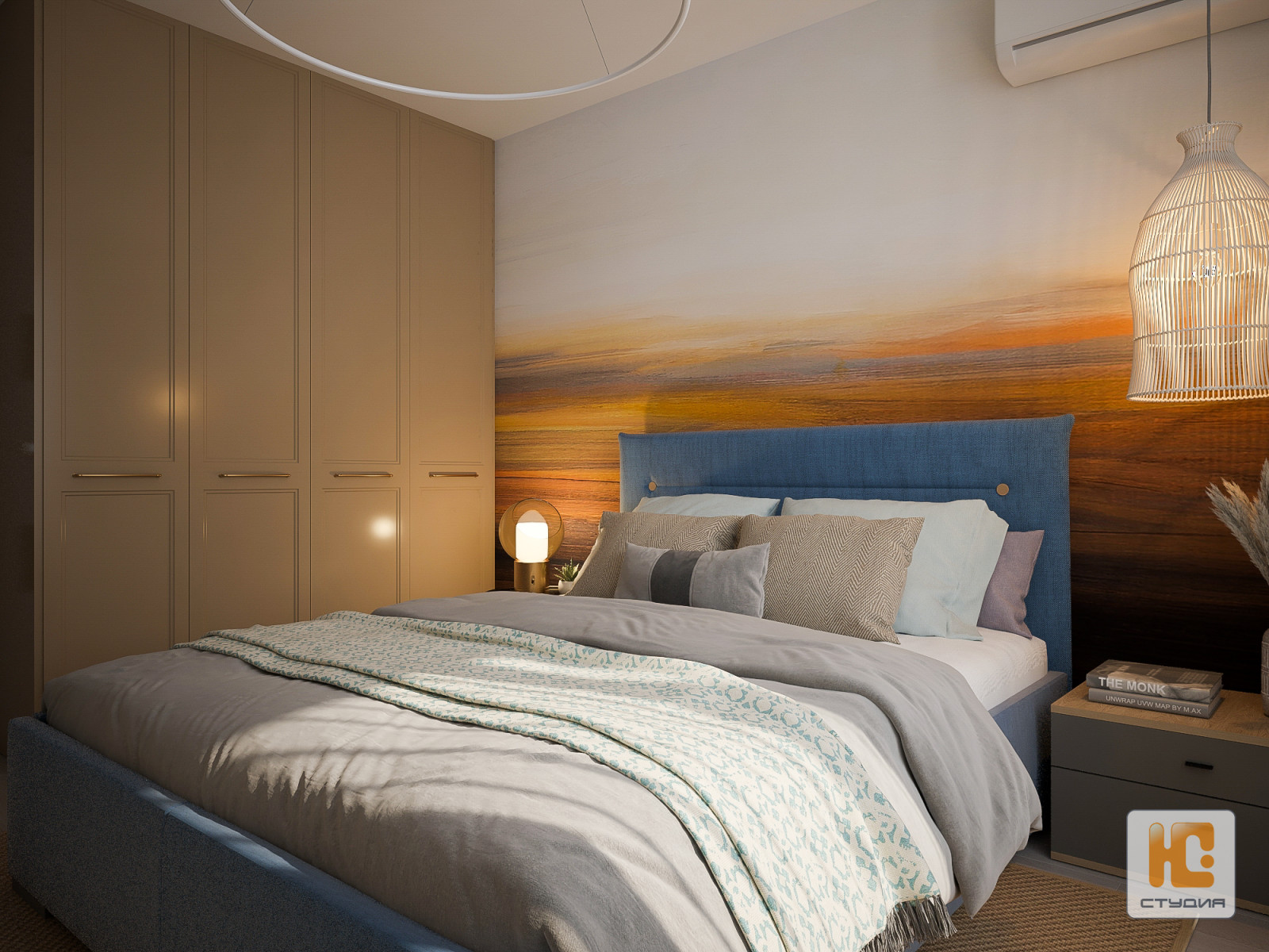 Дизайн-проект части квартиры (гостиная, спальня, балкон, детская)