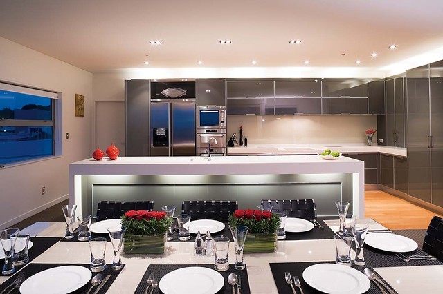 Glass Kitchen modern-kueche