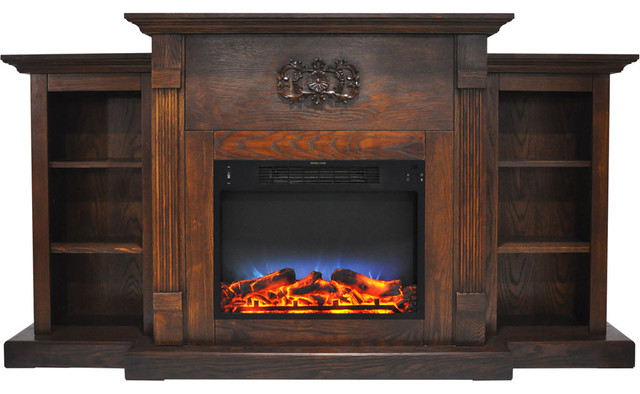 Sanoma 72" Electric Fireplace, Walnut