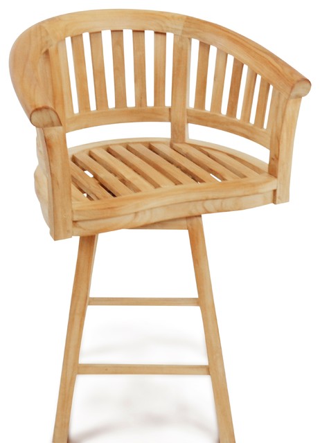 Kensington Swivel Bar Chair Grade A Teak Transitional Kensington Swivel Bar Chair Grade A Teak