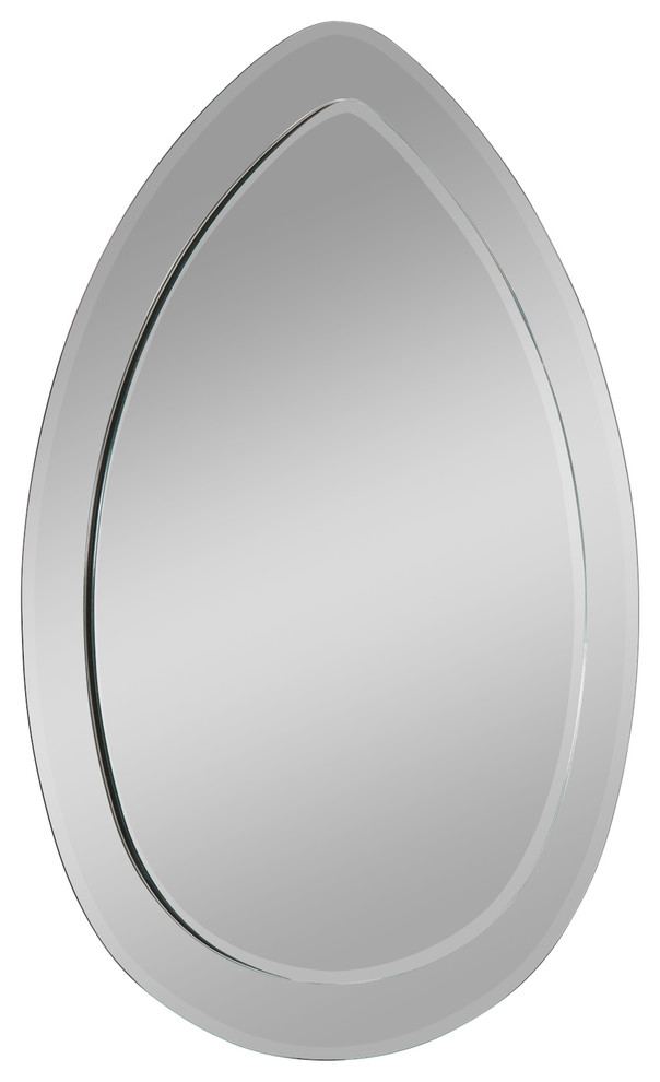 Droplet Modern Bathroom Mirror Contemporary Bathroom Mirrors by