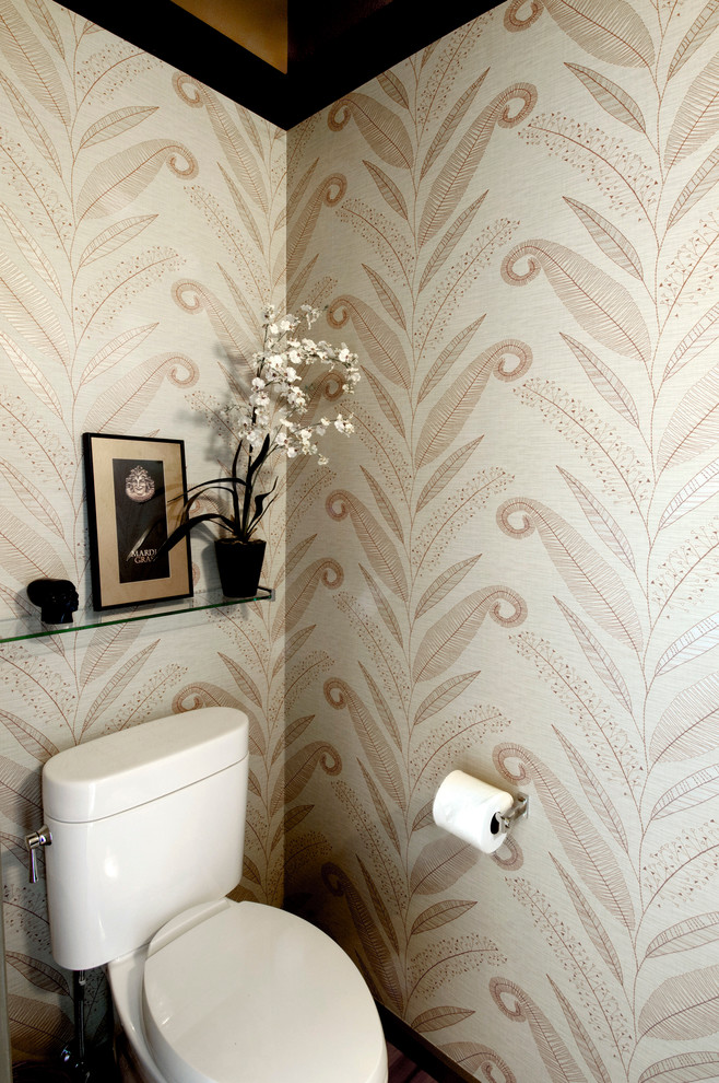Design ideas for a transitional powder room in Seattle.