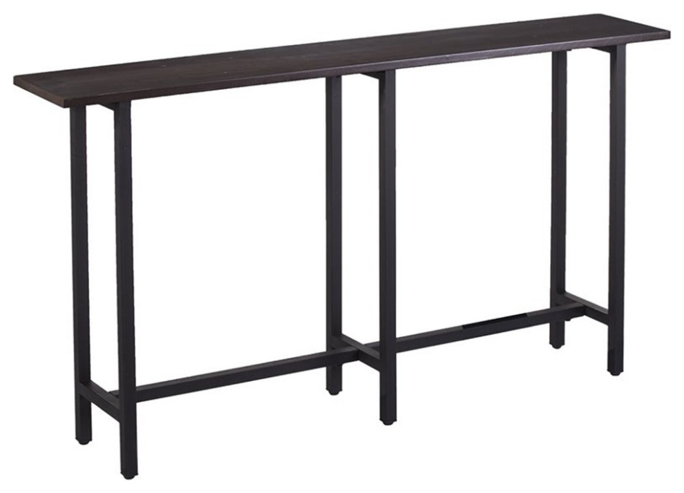 Southern Enterprises Hendry Long Narrow Wooden Console Table in Matte