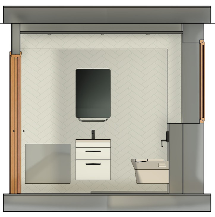 Example of a small trendy bathroom design in London